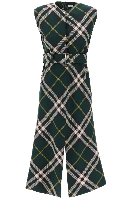 Deal Mania Burberry ered wool midi dress