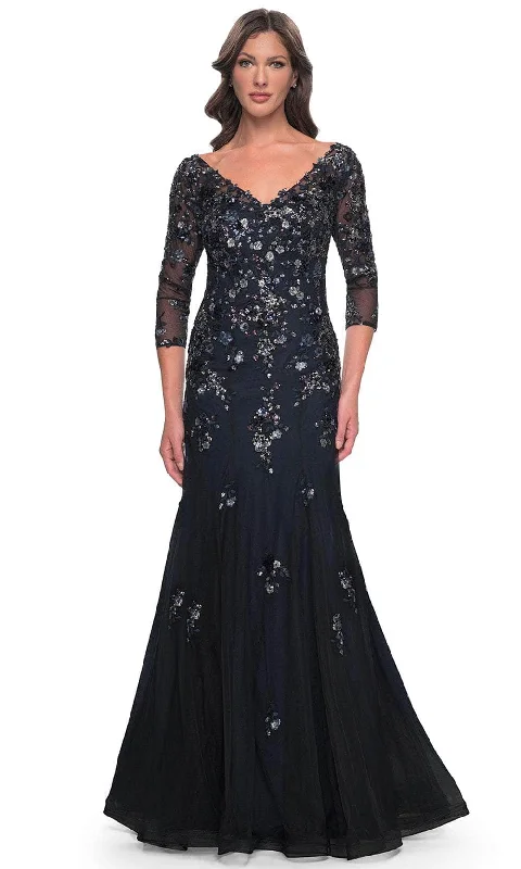 Limited Time Discount La Femme 30860 - Lace Applique Mermaid Prom Gown