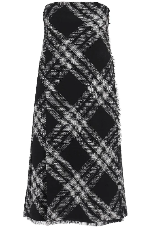 Amazing Deals Burberry midi dress with check pattern