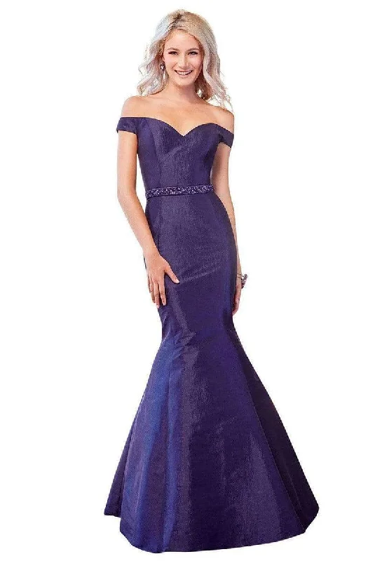 Price Reduction Clarisse - 3443 Off Shoulder Taffeta Mermaid Gown