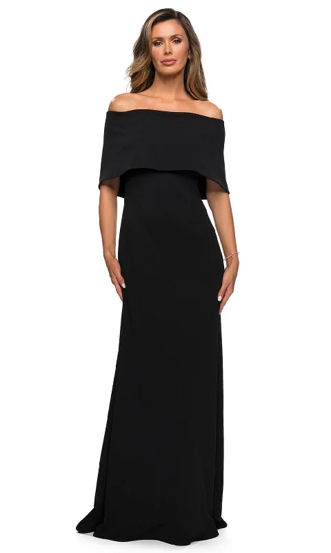 Buy More, Save More La Femme - 28209 Off Shoulder Column Evening Dress