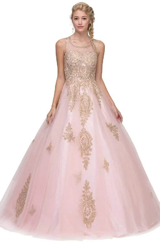 Extra Savings Eureka Fashion - 6900 Lace Appliqued Scoop Ballgown