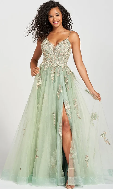 Early Bird Discount Colette for Mon Cheri CL12207 - Tulle Ball Gown With Slit