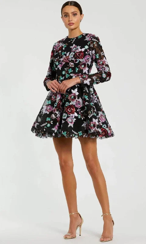 Special Discount Mac Duggal 68783 - High Neck Floral Embroidered Cocktail Dress
