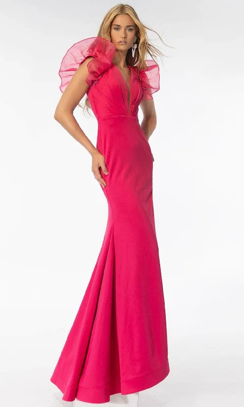Fantastic Offers Ava Presley 39307 - Puff Cap Sleeve Prom Gown