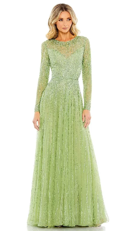 Price Drop Alert Mac Duggal 5636 - Long Sleeve Sequin Embellished Prom Gown