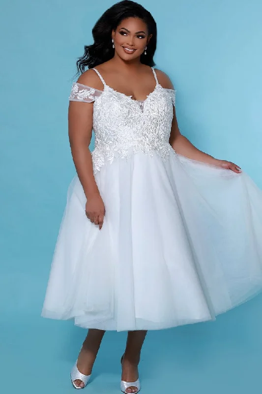 Buy Now Sydney's Closet Bridal - SC5263 V-Neck Applique Bridal Dress