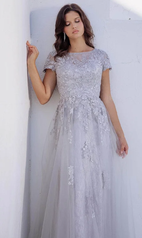 Final Clearance Eureka Fashion EK104 - Lace Appliqued A-Line Formal Gown