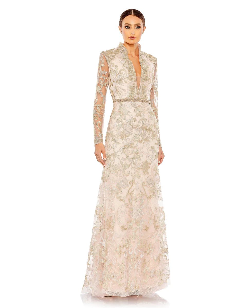 New Arrival Mac Duggal - 11165 Beaded Trumpet Mother of the Bride Gown