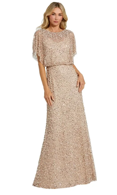 Price Fest Mac Duggal 14523 - Beaded Mesh Evening Dress