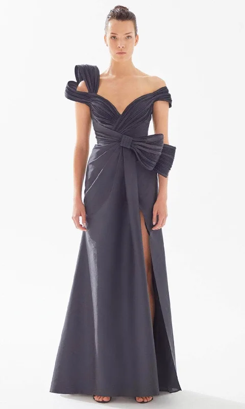 Year-End Sale Tarik Ediz 98258 - Knotted Bow Evening Gown