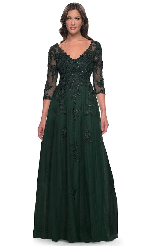 Lowest Prices La Femme 30398 - Lace Ornate A-Line Evening Dress
