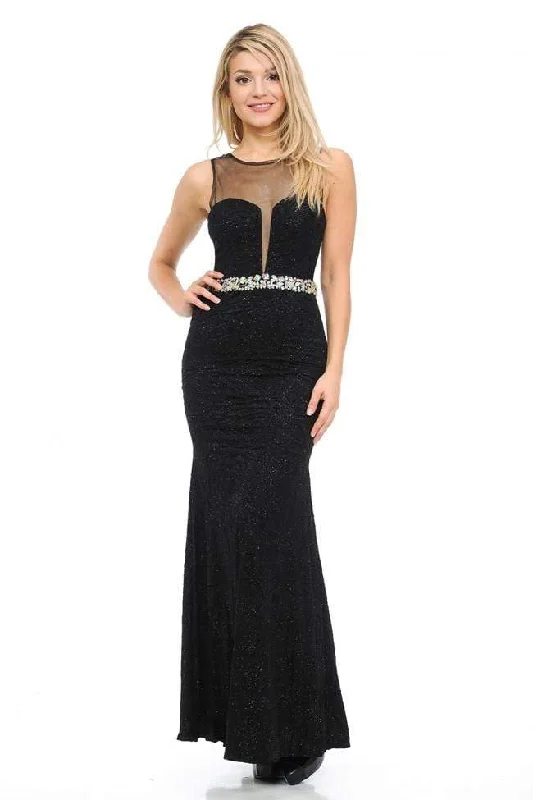 Unmissable Offer Lenovia - 5164 Crystal Embellished Bateau Trumpet Dress