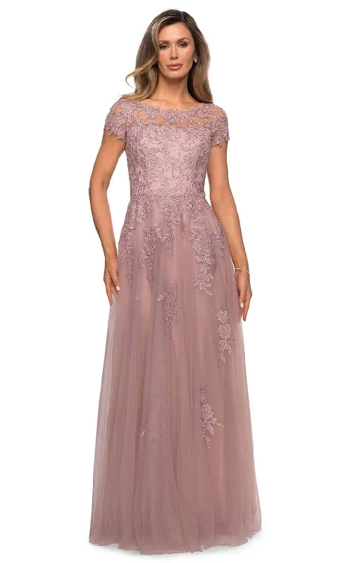 Online Exclusive La Femme - 27920 Lace Tulle A-line Mother of the Bride Gown