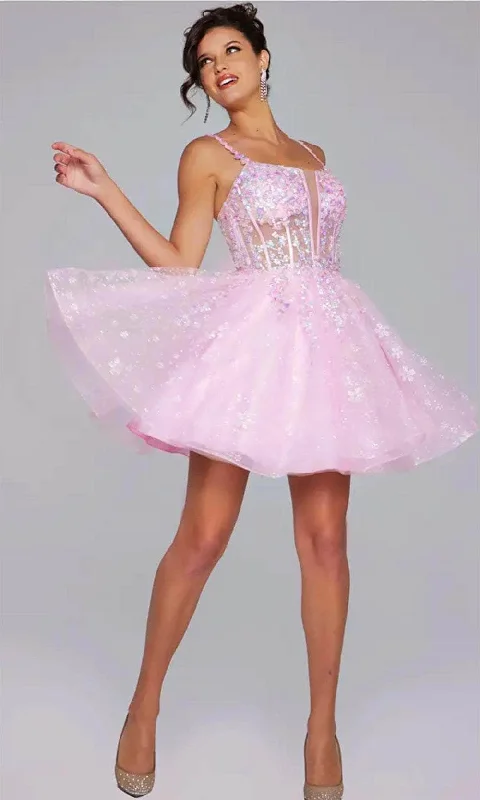 Special Promotion Jovani 40501 - Sleeveless Embroidered Cocktail Dress