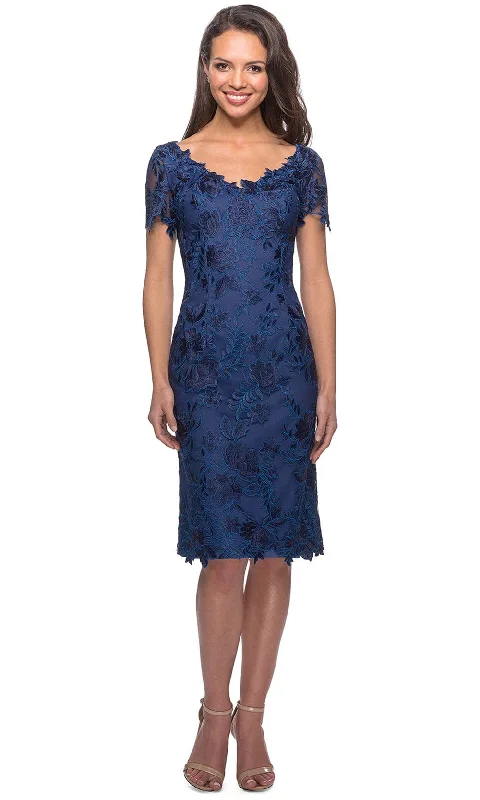 Crazy Deals La Femme 25522 - Embellished Knee-Length Dress
