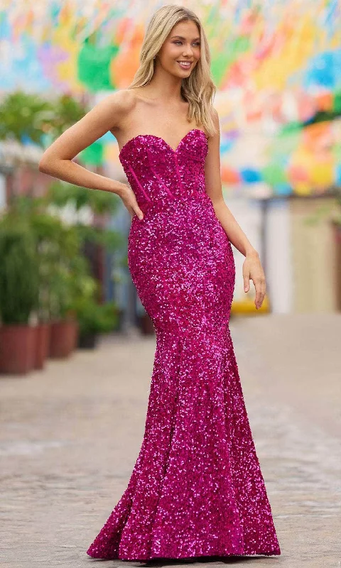 Fantastic Deals Sherri Hill 55345 - Corset Sequin Prom Dress