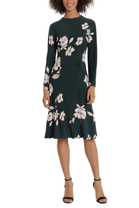 Sneak Peek Sale Maggy London G5063M - Long Sleeves High-Neck Short Dress