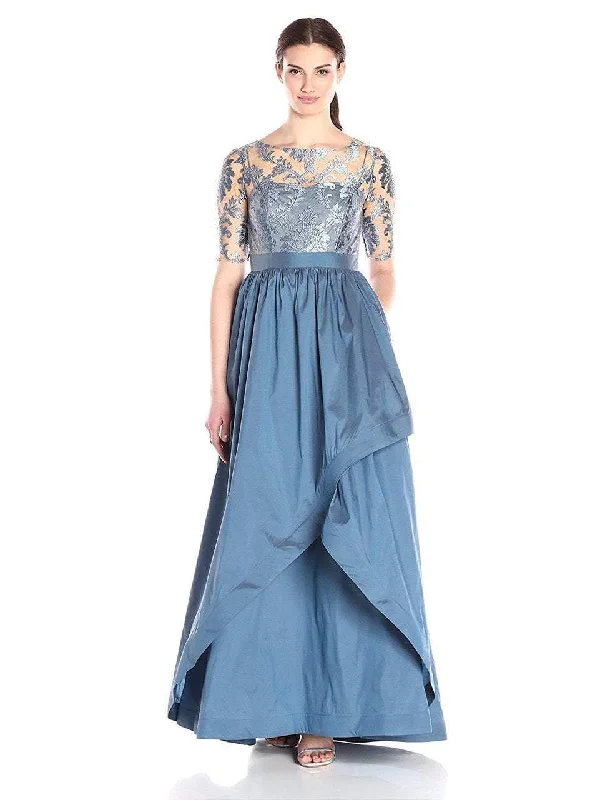Year-End Clearance Adrianna Papell - 81920870 Lace Illusion Bateau Taffeta A-line Dress