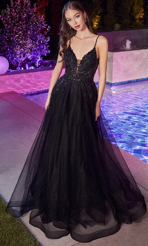 Savings Bonanza Ladivine CD874 - Applique Tulle Long Classic Prom Dress