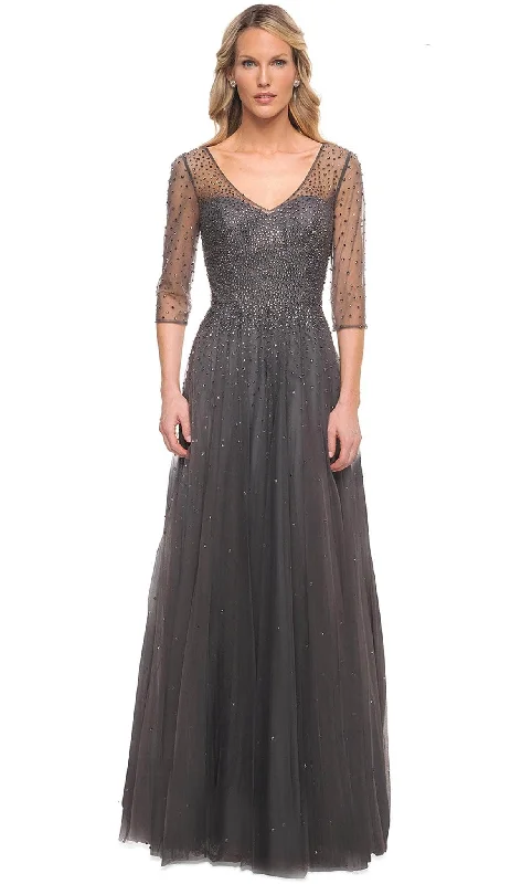 Midnight Sale La Femme - 24894 Sheer Sequined Mother of the Groom Gown