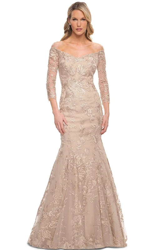Price Reduction La Femme 30164 - Embroidered Mermaid Mother of the Bride Dress