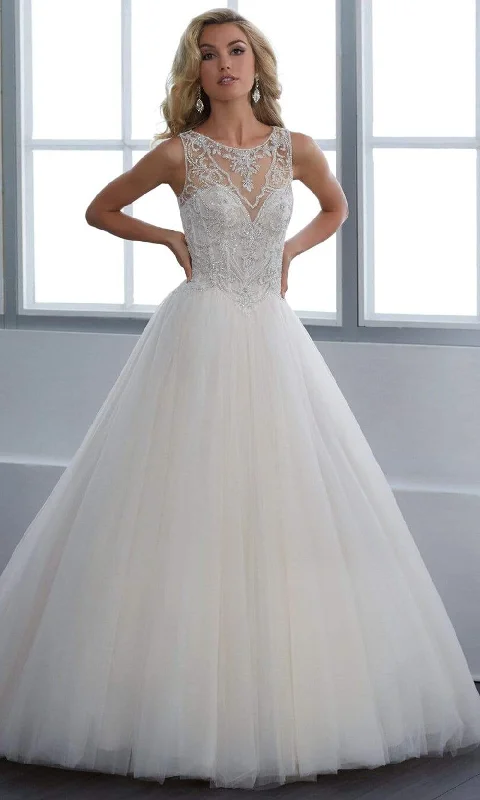 Massive Deals Christina Wu Brides - 15664 Beaded Illusion A-Line Gown With Chapel Train