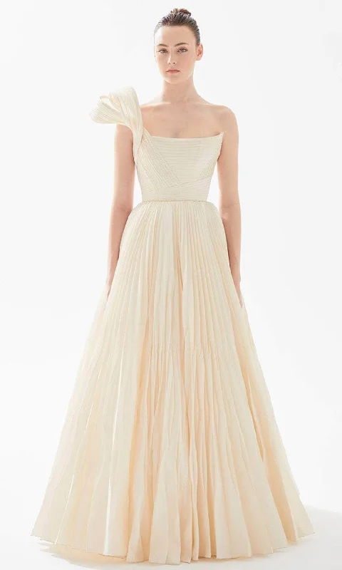 Instant Savings Tarik Ediz 98256 - Structured Bow Evening Gown