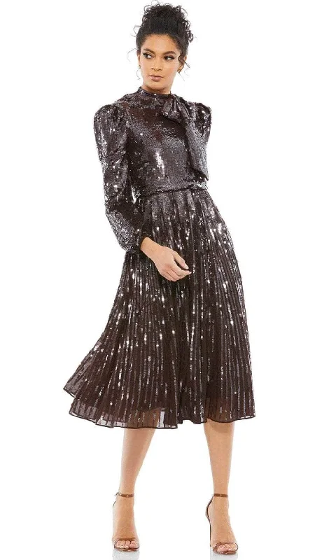 Huge Discounts Mac Duggal 93642 - Bow Styled Sequin Cocktail Dress