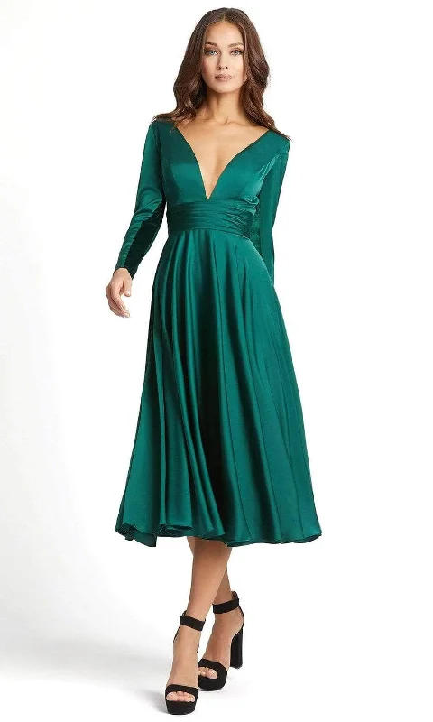 Price Cut Ieena Duggal - 67527 Deep V Neck A-Line Dress