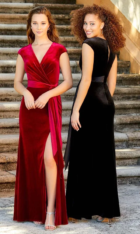 Savings Event Christina Wu Celebration - 22061 V-Neck Cap Sleeves Evening Dress