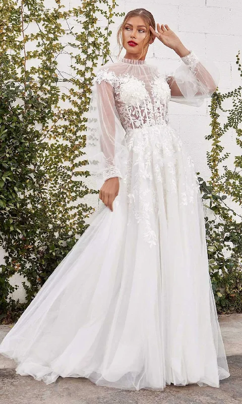 Price Reduction Andrea and Leo - A1074W High Neck Shirred Bridal Gown