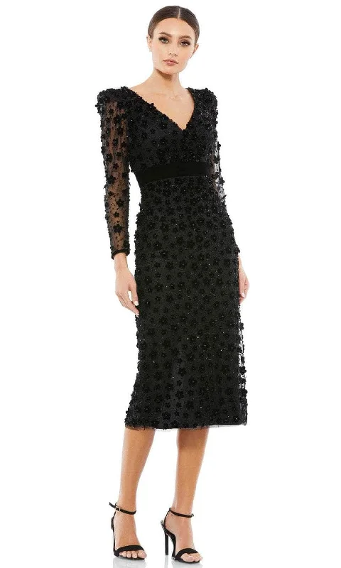 Special Offer Mac Duggal 67856 - Floral Detailed Sheath Cocktail Dress