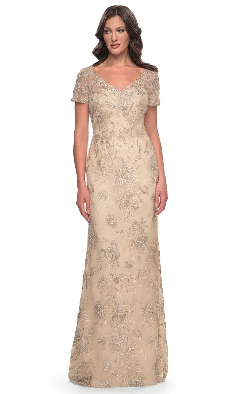 Deal Frenzy La Femme 30798 - Beaded Lace Evening Dress
