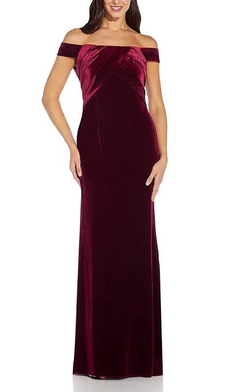Limited Time Discount Adrianna Papell AP1E206226 - Velvet Sheath Evening Gown