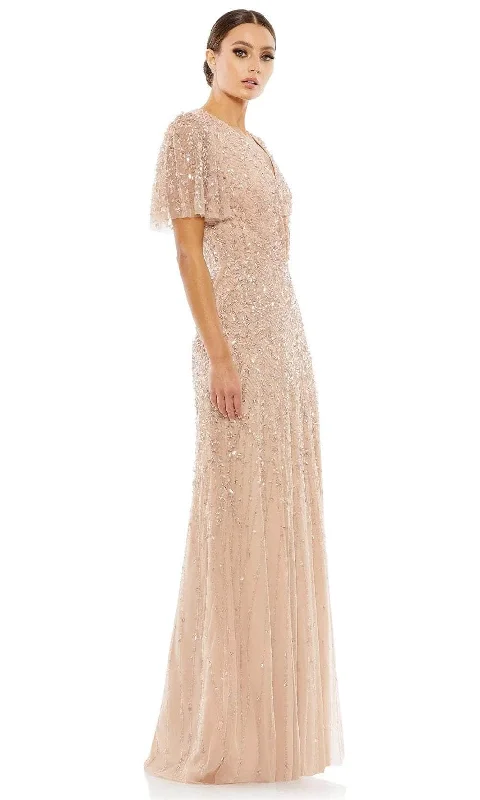 Online Exclusive Mac Duggal 35109 - V-Neck Sequined Formal Gown
