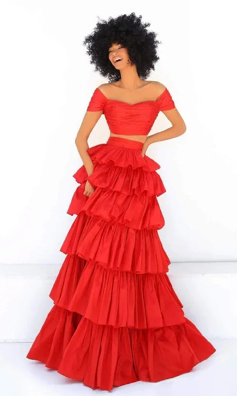 Great Bargains Tarik Ediz - 51007 Two-Piece Tiered A-Line Gown