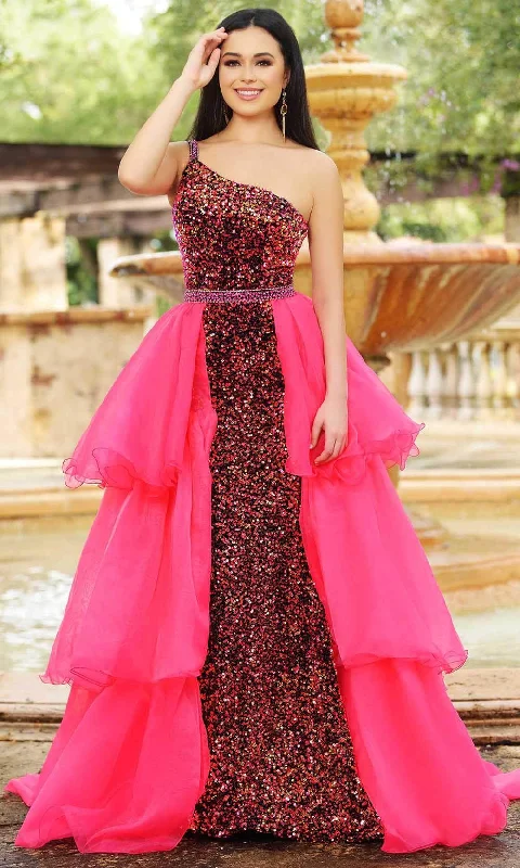Bargain Blast Ava Presley 27715 - Sequin Back Paneled Prom Dress
