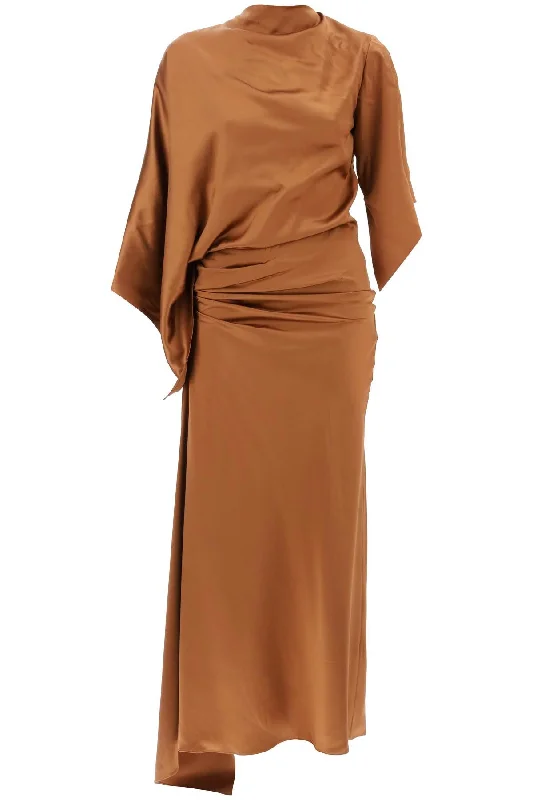 Don't Wait Christopher Esber cusco silk draped midi dress