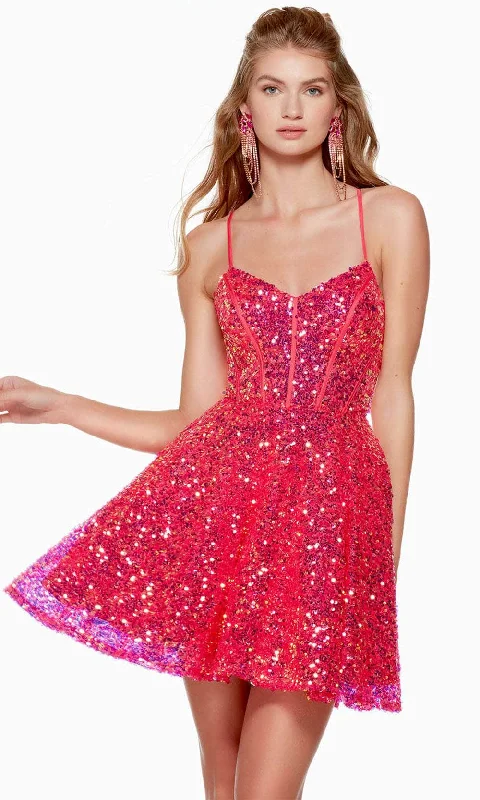 Price Meltdown Alyce Paris 3123 - Sequin Corset A-Line Homecoming Dress