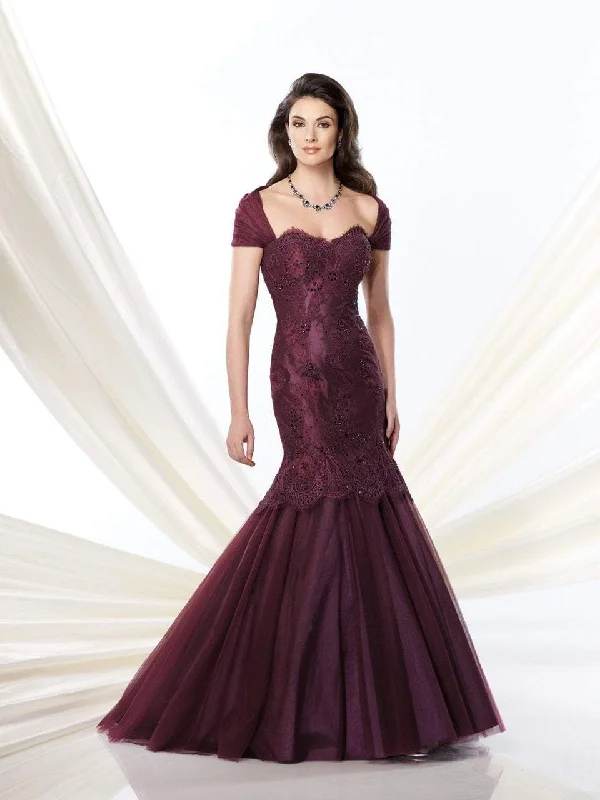 Time-Limited Offer Mon Cheri Strapless Lace Mermaid Long Gown in Navy 214956