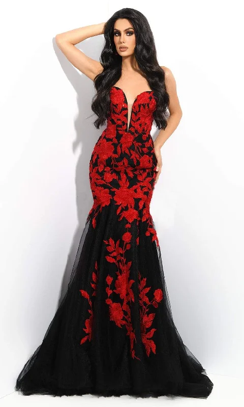 Best Deals Jasz Couture - 7328 Strapless Plunging Sweetheart Trumpet Dress
