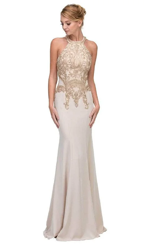 Savings Event Eureka Fashion 7033 - Halter Mermaid Prom Gown