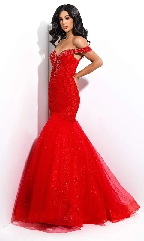 Today's Special Jasz Couture - 7301 Beaded Off-Shoulder Sweetheart Trumpet Dress