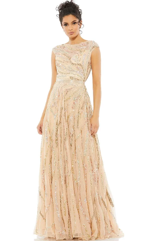 Unbeatable Prices Mac Duggal 5445 - Cap Sleeve Beaded Evening Gown | Couture Candy