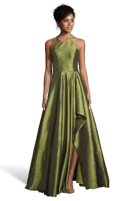 Great Deals Alyce Paris - 60713 Halter Neck Mid-Open Back Shimmer High Low Gown - 1 pc Navy In Size 4 Available Great Deals Alyce Paris - 60713 Halter Neck Mid-Open Back Shimmer High Low Gown - 1 pc Navy In Size 4 Available