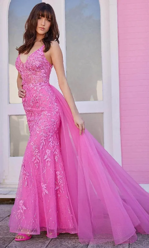 The Best Prices Ellie Wilde EW35110 - Embroidered V-Neck Prom Gown