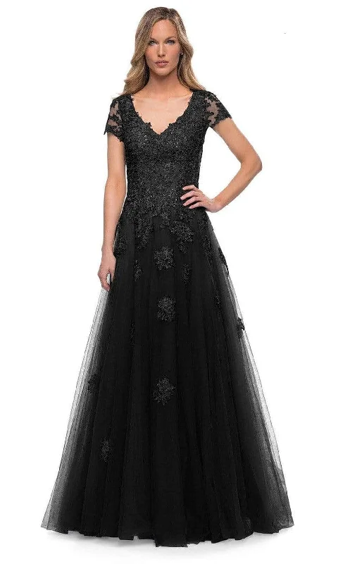 Anniversary Sale La Femme - 29380 Lace Appliques A-Line Mother of the Groom Dress