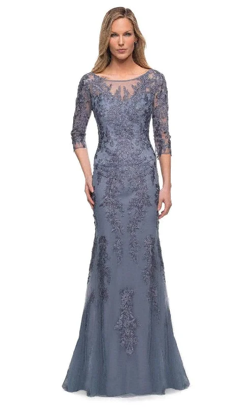 Steals and Deals La Femme - 29226 Embroidered Tulle Sheath Gown
