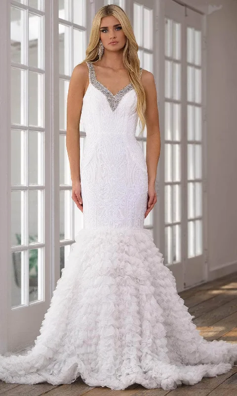 Grand Opening Sale Ava Presley 28596 - Rhinestone Embellished Sleeveless Prom Dress